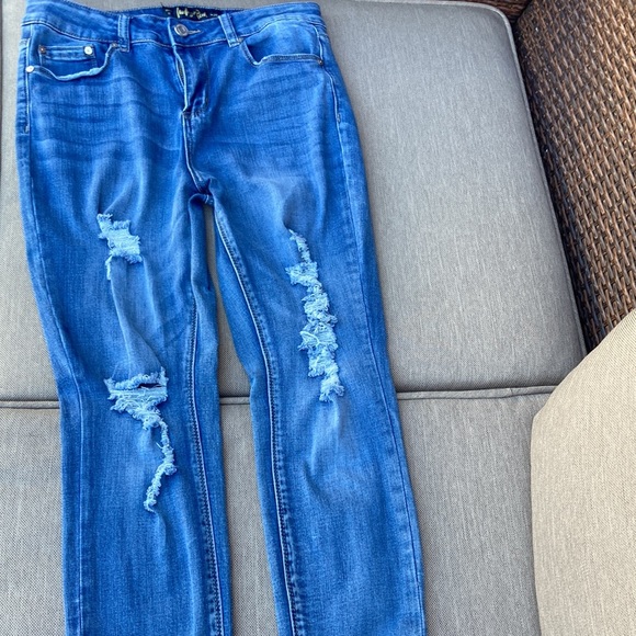 Indigo Rein distressed skinny jeans - Picture 5 of 6